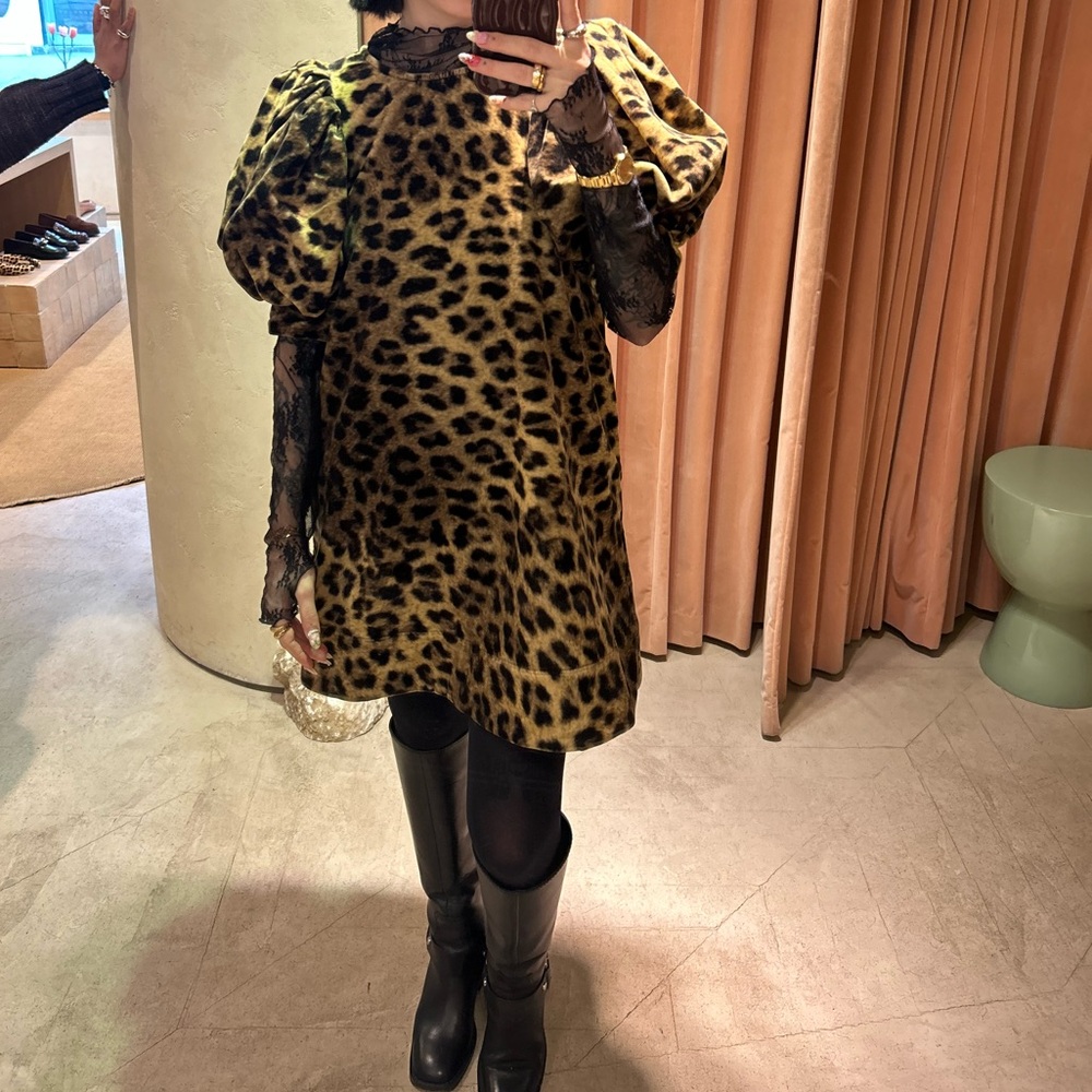 Loeffler Randall Leopard Print Mini Dress